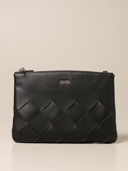 LIU JO: bag in synthetic leather with logo - Black | Liu Jo crossbody ...