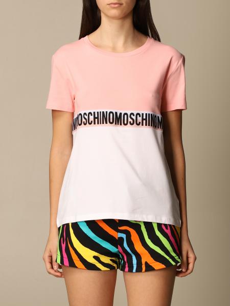 MOSCHINO UNDERWEAR: t-shirt for women - Pink | Moschino Underwear t ...