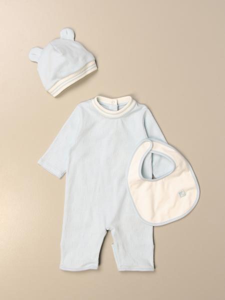 Fendi cotton jumpsuit + bib + hat set