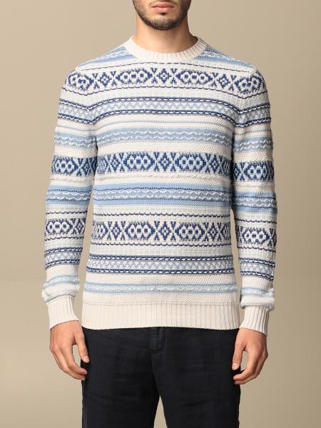 MALO: sweater for man - Gnawed Blue | Malo sweater UXA135F3B28 online