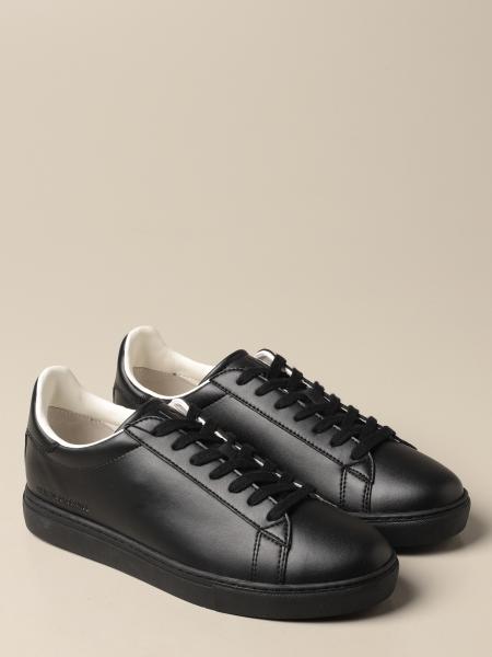 ARMANI EXCHANGE: sneakers in rubberized leather - Black | Armani ...