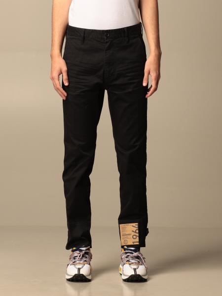 DSQUARED2: cotton pants - Black | Dsquared2 pants S71KB0360 S39021 ...