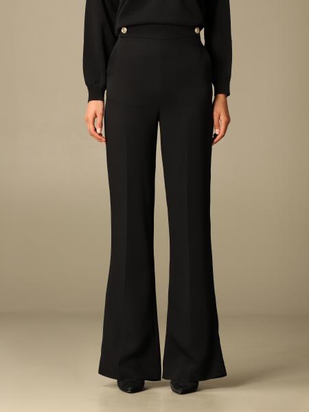 PINKO: high-waisted pants with buttons - Black | Pinko pants 1G15PA ...