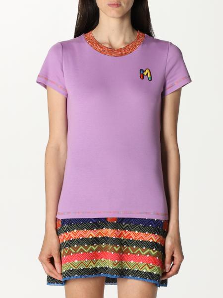 MISSONI - MISSONI Tシャツ・カットソー M 白xオレンジx赤等(ボーダー