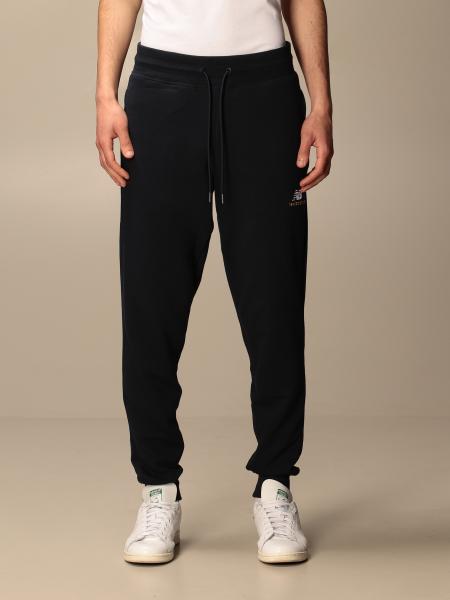 NEW BALANCE: pants for man - Blue | New Balance pants MP11590 online on ...