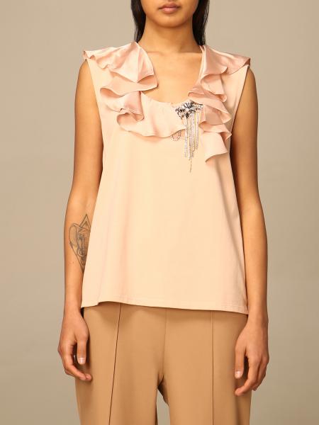 Twin Set Actitude: Twin-set Actitude top with ruffles and jewel applications