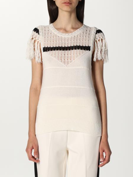Twin Set Actitude: Twin-set Actitude top with tassel sleeves