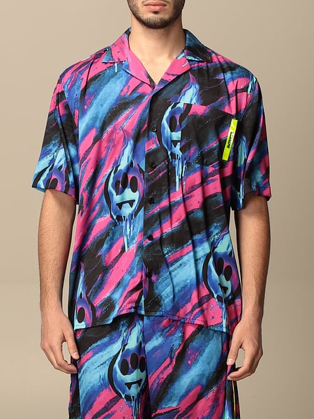 BARROW: Camicia a fantasia | Camicia Barrow Uomo Nero | Camicia Barrow  029146 GIGLIO.COM