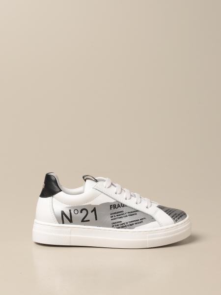 N ° 21 trainers in genuine leather with print