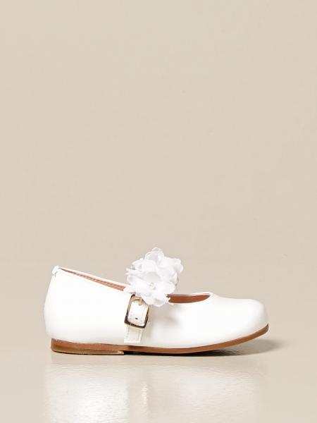 Clarys ballerina in patent leather applications - White | Clarys shoes 1168 online on GIGLIO.COM
