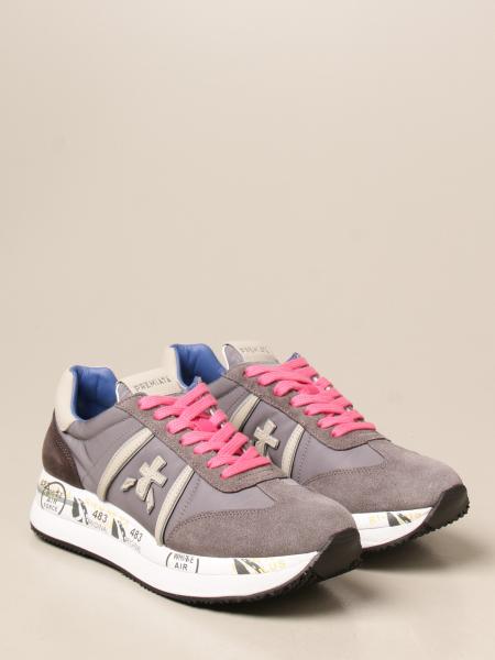 PREMIATA: Conny sneakers in suede and nylon - Wisteria | Sneakers Premiata  CONNY 5201 GIGLIO.COM