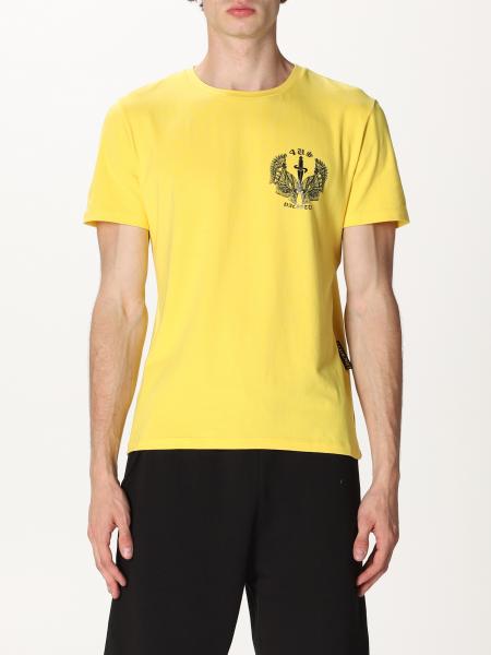 PACIOTTI: T-shirt with logo - Yellow | Paciotti t-shirt AAA1215 online ...