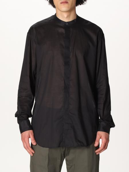 LES HOMMES: shirt for man - Black | Les Hommes shirt LKS810407U online ...