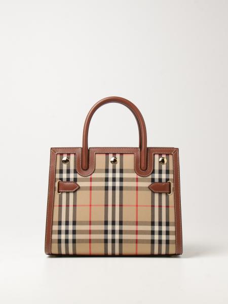 Handbag Burberry Beige in Cotton - 21965792