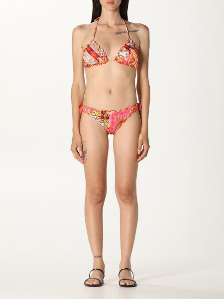F**K: F ** k patterned bikini swimsuit