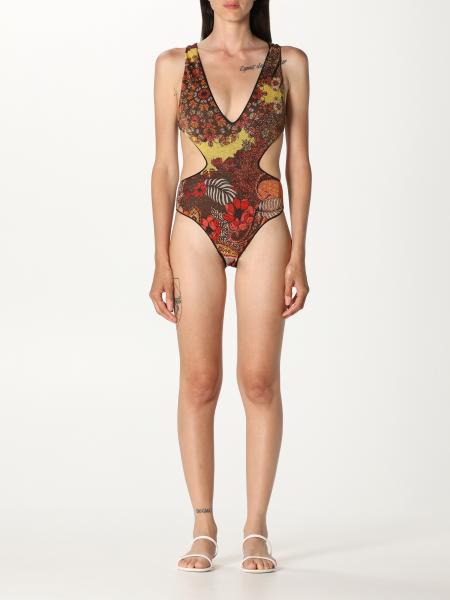 F**K: F ** k patterned swimsuit