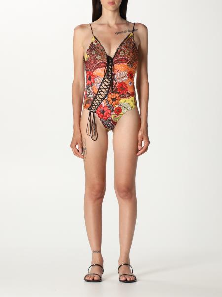 F**K: F ** k patterned swimsuit