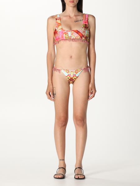 F**K: F ** k patterned bandeau costume
