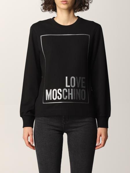 LOVE MOSCHINO sweatshirt with logo Yellow Love Moschino