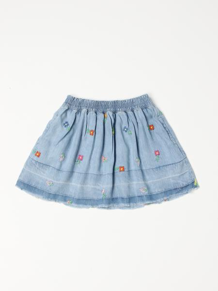 Stella Mccartney kids: Stella McCartney skirt with floral embroidery