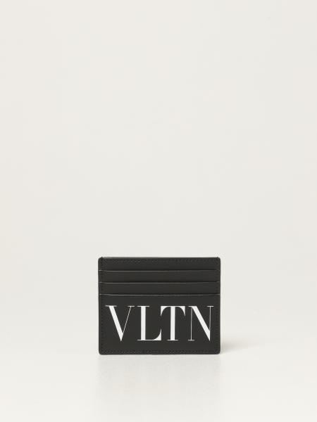 Valentino Garavani credit card holder with VLTN logo