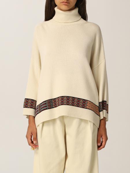 Etro jumper in wool and cashmere with inlays