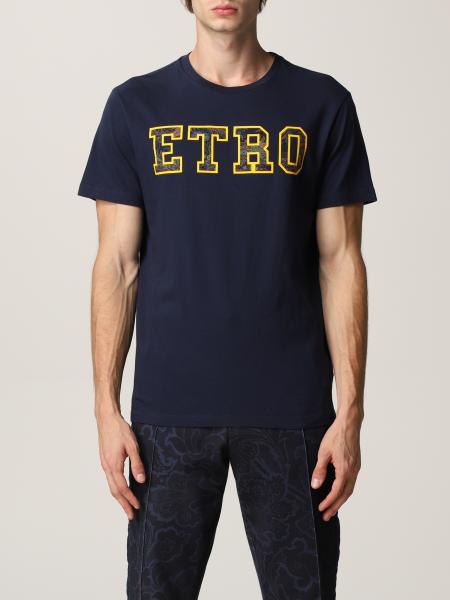 T-shirt Etro in cotone con logo stampato