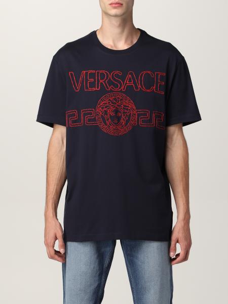 Versace 男士: Versace Logo棉质 T 恤