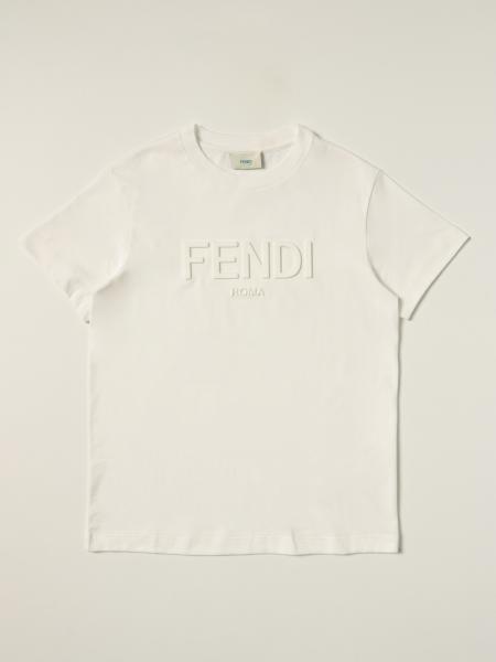 FENDI: basic cotton T-shirt - White | Fendi t-shirt JUI031 7AJ online ...