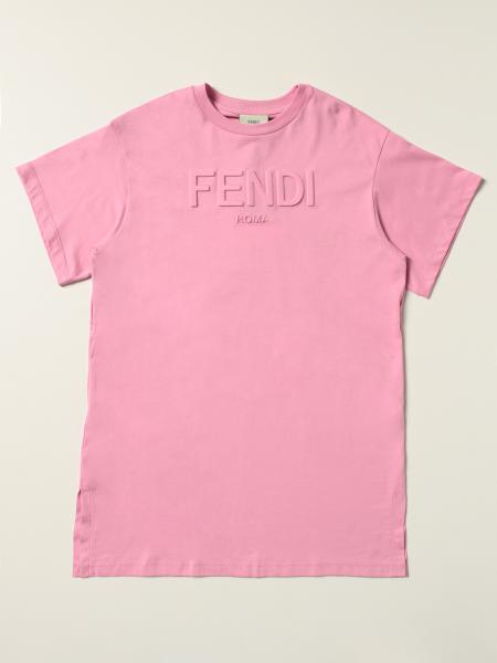 Fendi bambino: T-shirt Fendi con logo in rilievo
