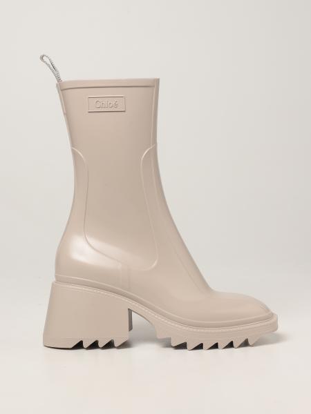 chloé boots beige