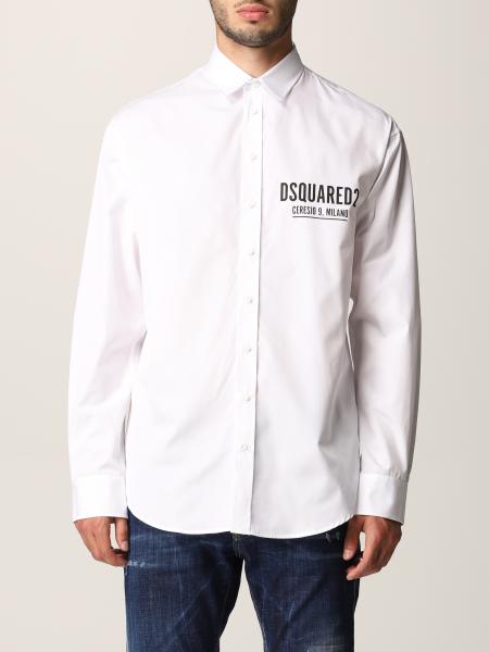 DSQUARED2: poplin shirt | Shirt Dsquared2 Men White | Shirt 