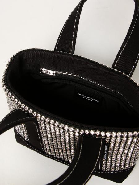 ALEXANDER WANG: Borsa a mano con strass - Nero | Borsa Mini Alexander Wang  20321K10M GIGLIO.COM