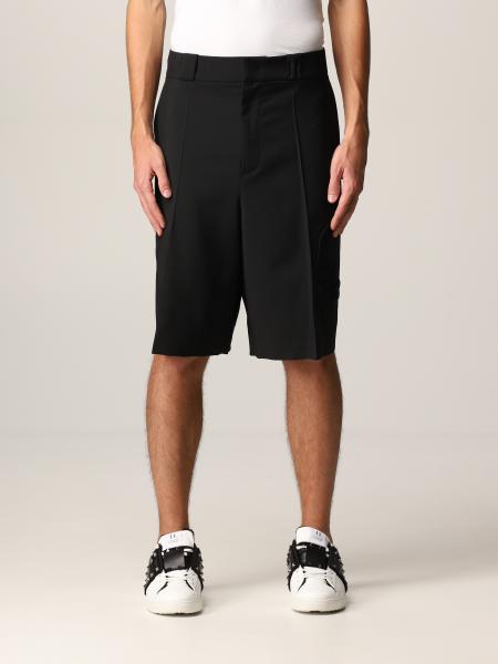 Valentino men's clothing: Men's Garden Valentino shorts in wool with flowers
