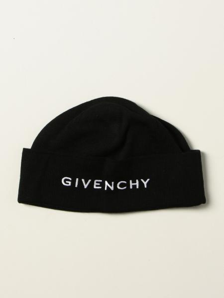 GIVENCHY: Cappello a berretto con logo - Nero 1 | Cappello Givenchy  BPZ02YP0DB GIGLIO.COM