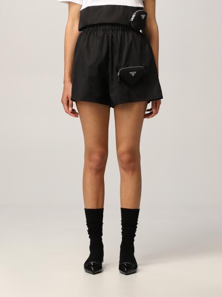 PRADA: nylon jogging shorts with clutch - Black | Prada short 22B757 ...