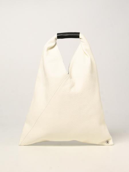 MM6 MAISON MARGIELA: Japanese bag in leather - White | Mm6 Maison ...