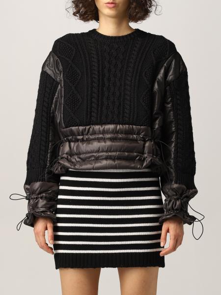 RED VALENTINO: sweater in technical wool and nylon - Black | Red ...