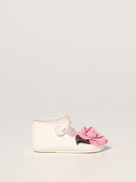 Monnalisa cradle shoes in jersey with rose
