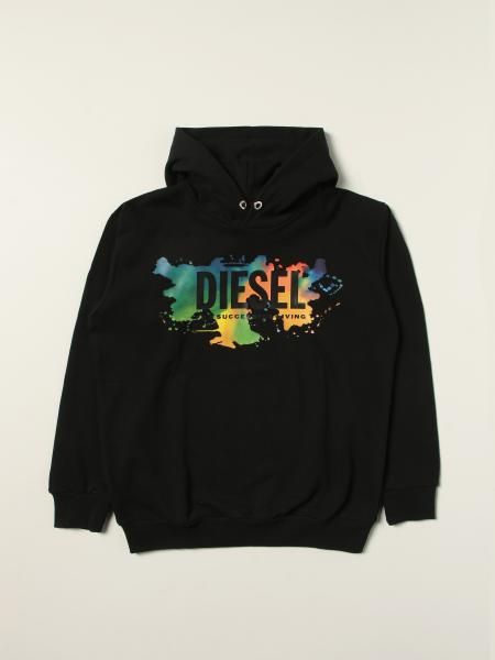 Diesel男童装: Diesel Logo装饰棉质卫衣