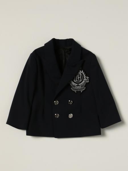 Balmain double-breasted jacket with crest
