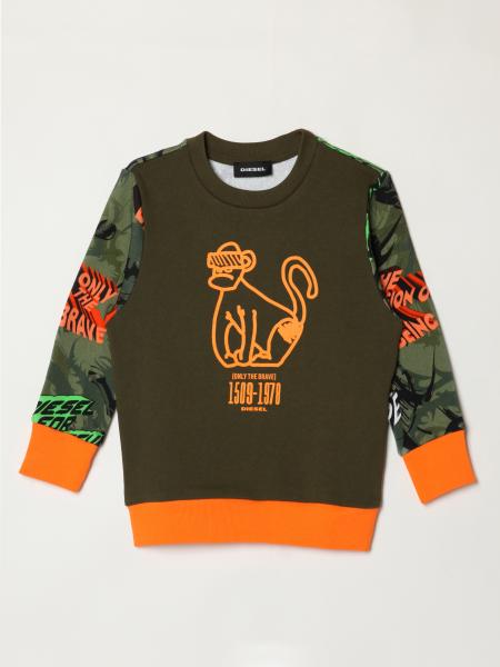 Diesel sweatshirt with jungle pattern and monkey print