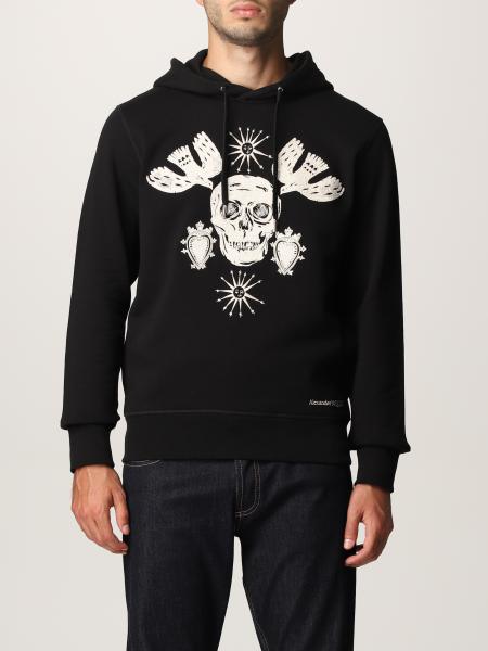 ALEXANDER MCQUEEN: hoodie - Black | Alexander Mcqueen sweatshirt 666638 ...