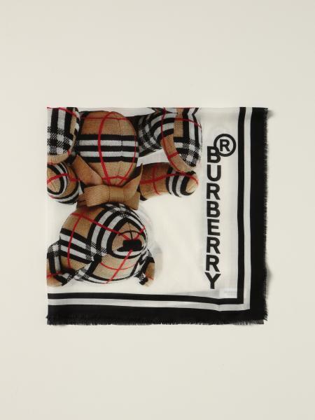 Burberry scarf in cotton and silk with Thomas bear print