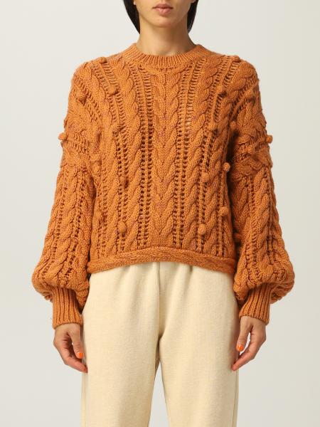 ULLA JOHNSON: cable knit sweater - Brown | Ulla Johnson jumper PF210736 ...