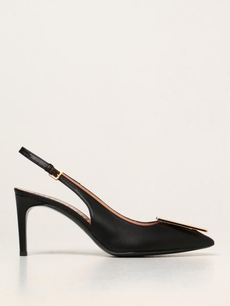 Moschino Couture slingbacks in leather with logo