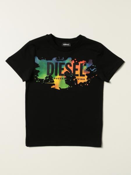 Diesel cotton t-shirt with splashes of color