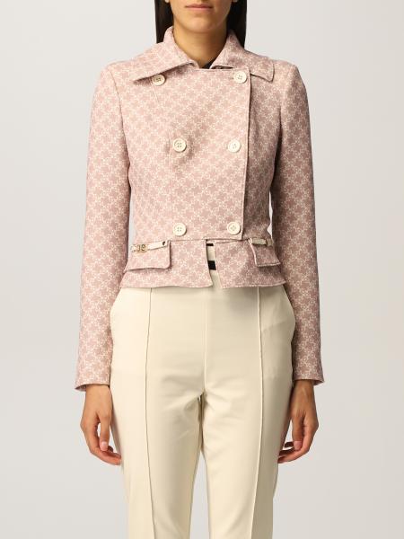 ELISABETTA FRANCHI: Jacket women - Violet | Jacket Elisabetta Franchi  GI96816E2 GIGLIO.COM