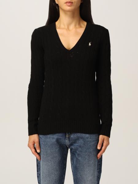 Polo Ralph Lauren v-neck jumper in cable-knit wool