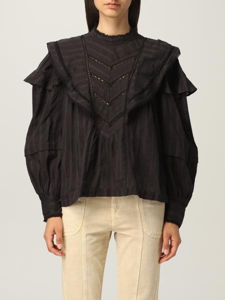Blusa Isabel Marant Etoile in cotone con rouches